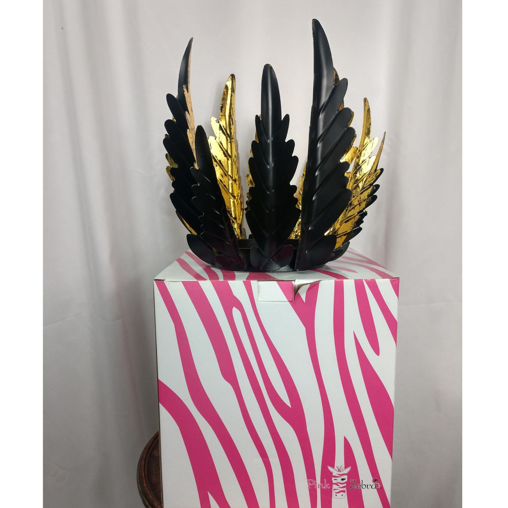 Pink Zebra metal fern leaf frame